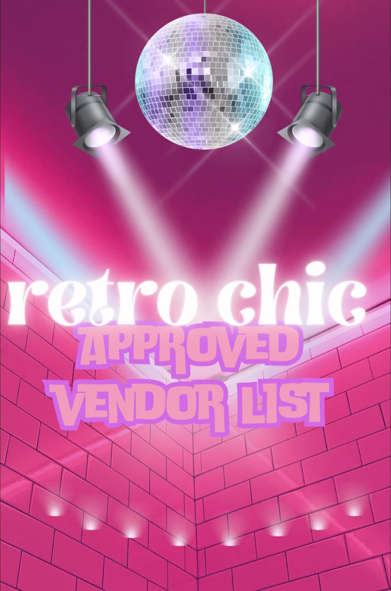 RETROS APPROVED VENDOR LIST