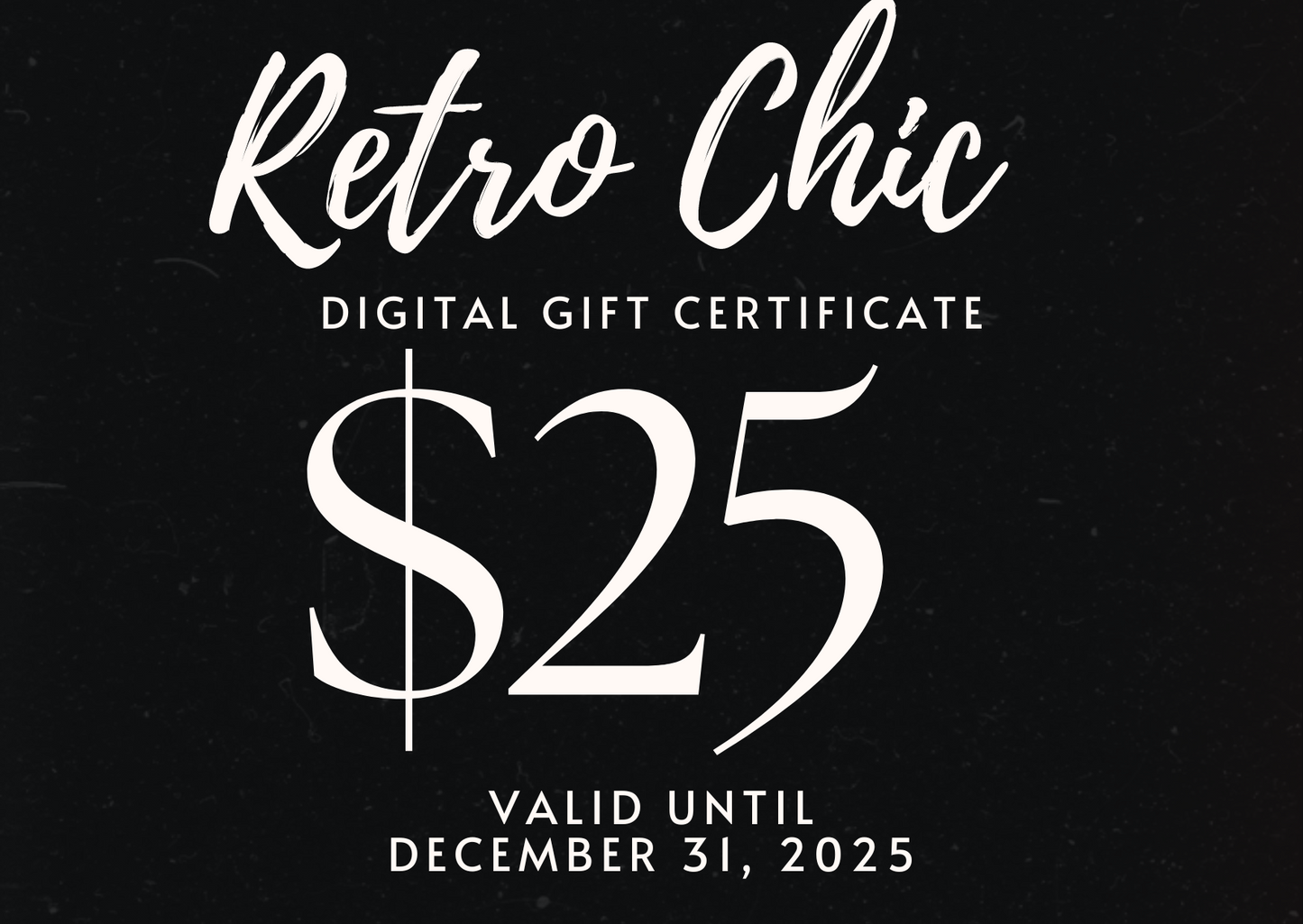 Retro Chic Digital Gift Card