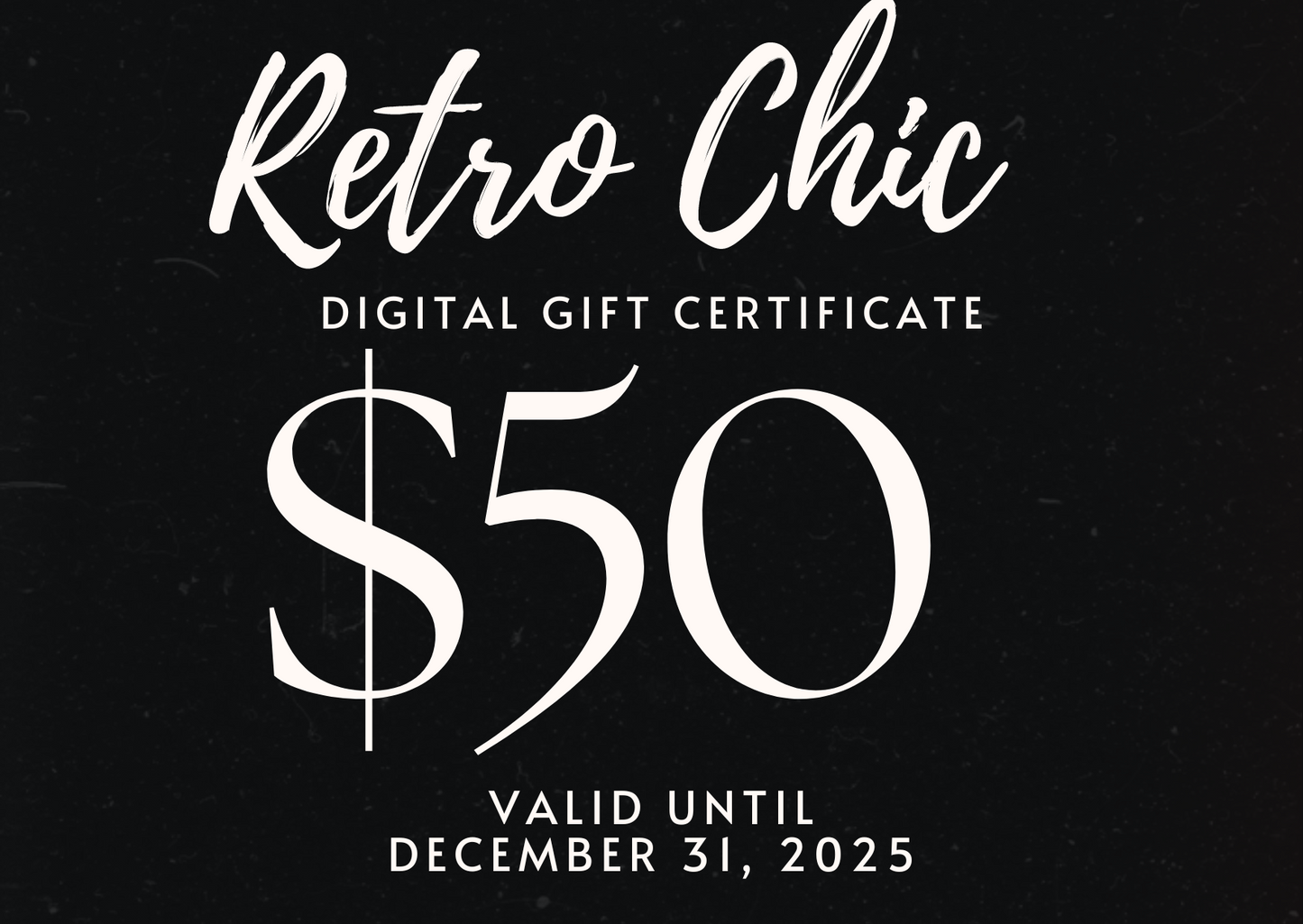 Retro Chic Digital Gift Card