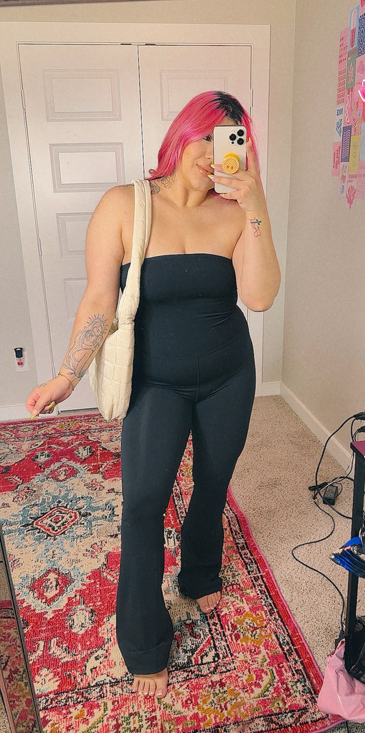 gym date jumpsuit