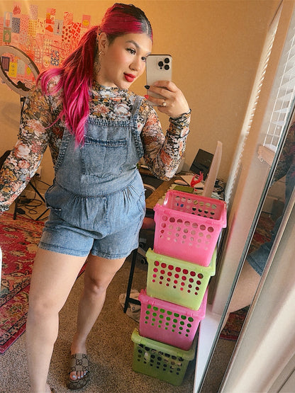 summertime denim romper